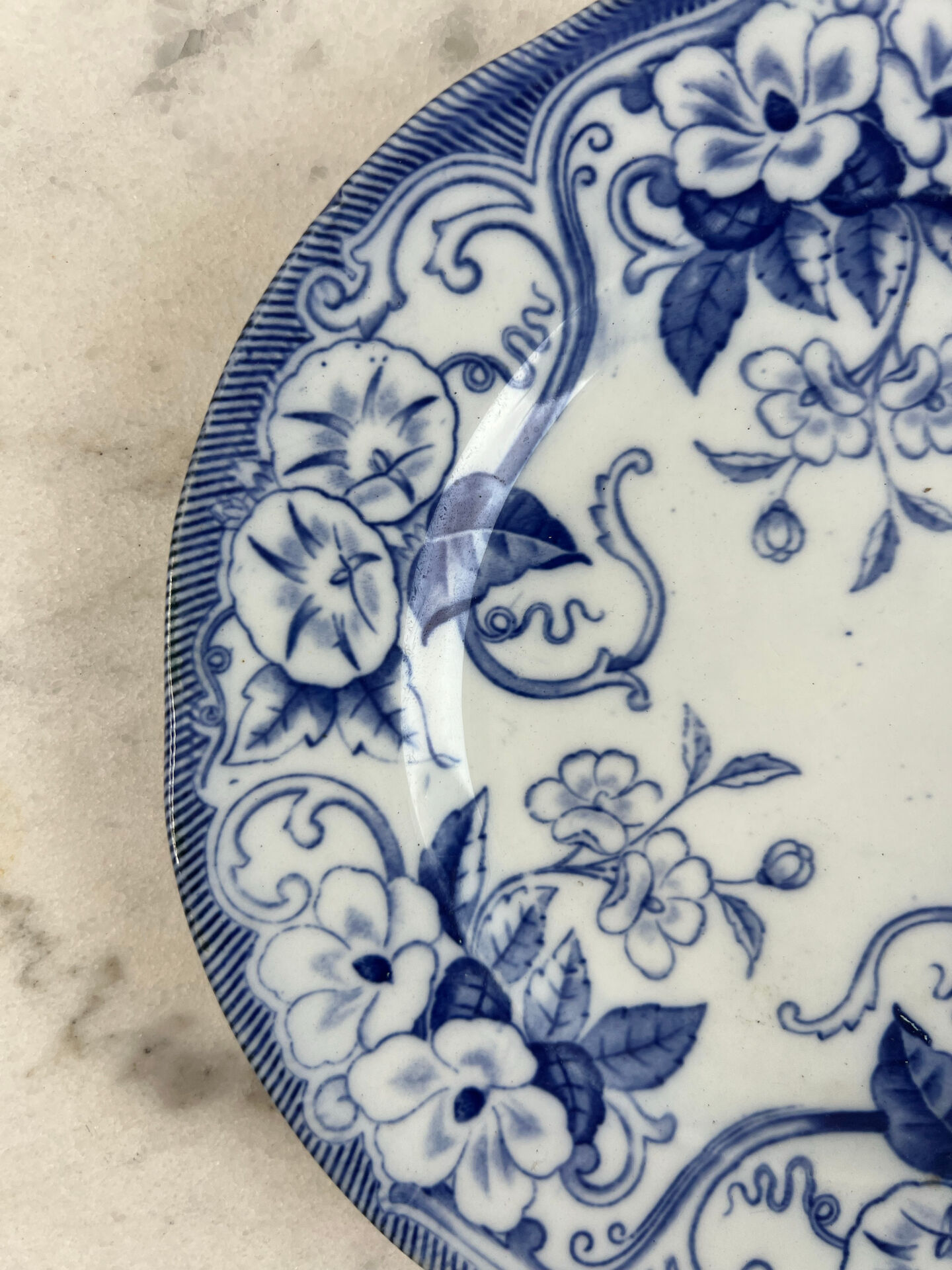 Creil Montereau Flora dessert plate