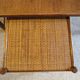 Vintage nesting coffee tables - wood and woven rattan - natural color - 60s