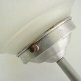 Glass hanging art deco ceiling light. aluminium structure