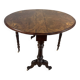 Victorian Sutherland table — walnut burl inlaid top