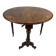 Victorian Sutherland table — walnut burl inlaid top