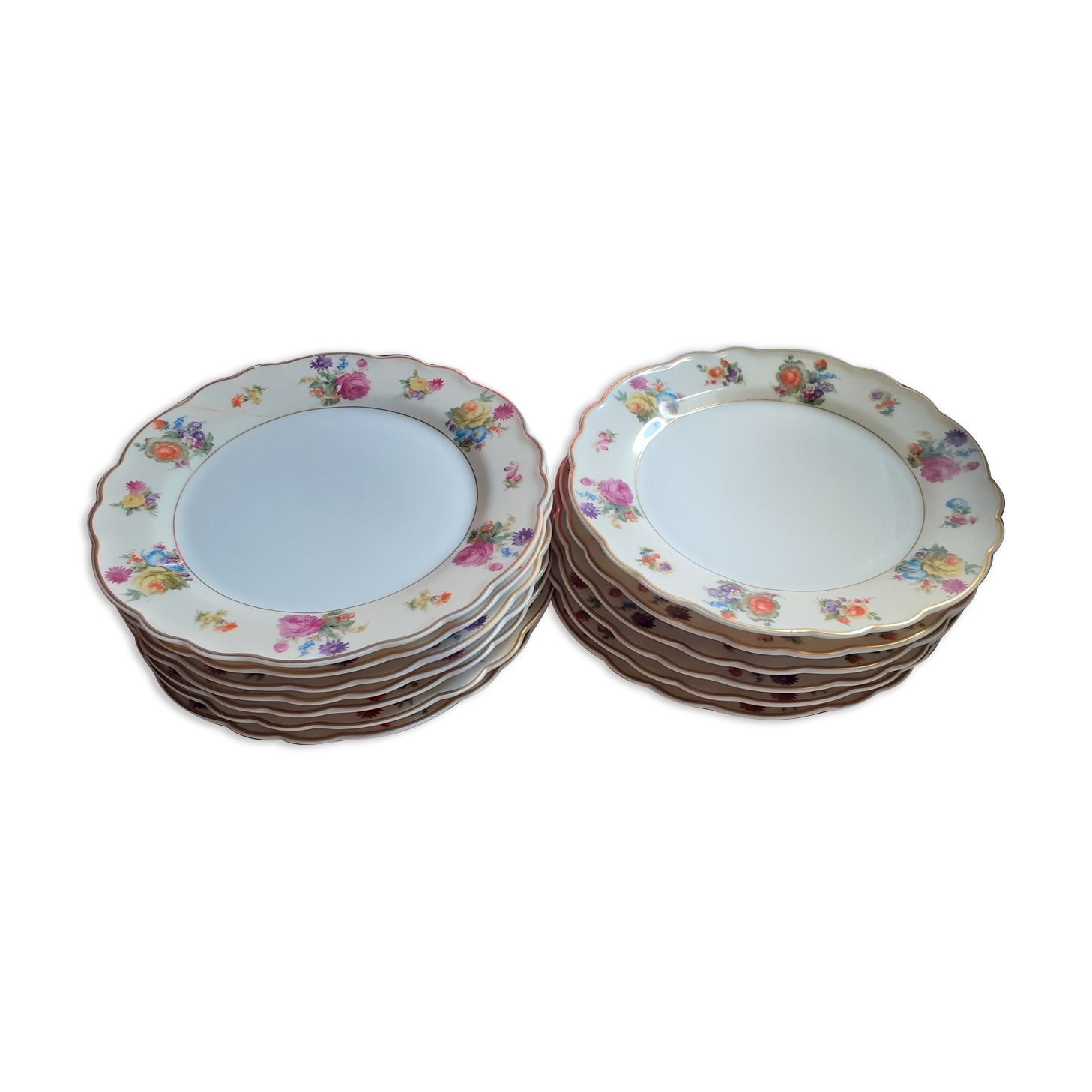 12 plates dessert Limoges 40s brand Ulim