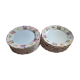 12 plates dessert Limoges 40s brand Ulim