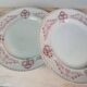 Lot de 2 plats ronds Lunéville Sébastopol Aux Lions de Faïence
