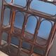 Etagère murale en bambou & rotin couleur marron, vintage 1960