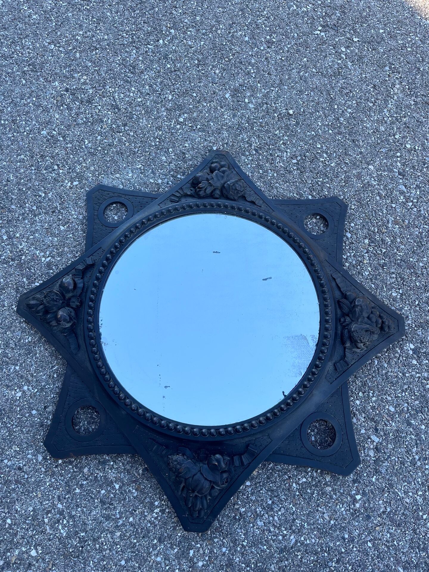 Mirror carved wood art deco