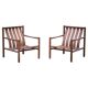 Fauteuils en Wengé par Jørn Nilson, Danemark, 1966, Set de 2