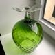 Italian vase, cup in green glass 70s