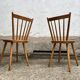 Set of 4 vintage beech bistro chairs – compass legs