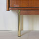 Scandinavian sideboard in solid teak wood and brass, 1950s Swedish vintage