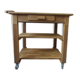 Vintage oak craft furniture on casters.