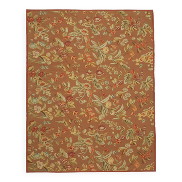 Tapis Aubusson Kilim vintage européen fait main 280 cm x 354 cm