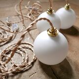 Walking lamp, white globe