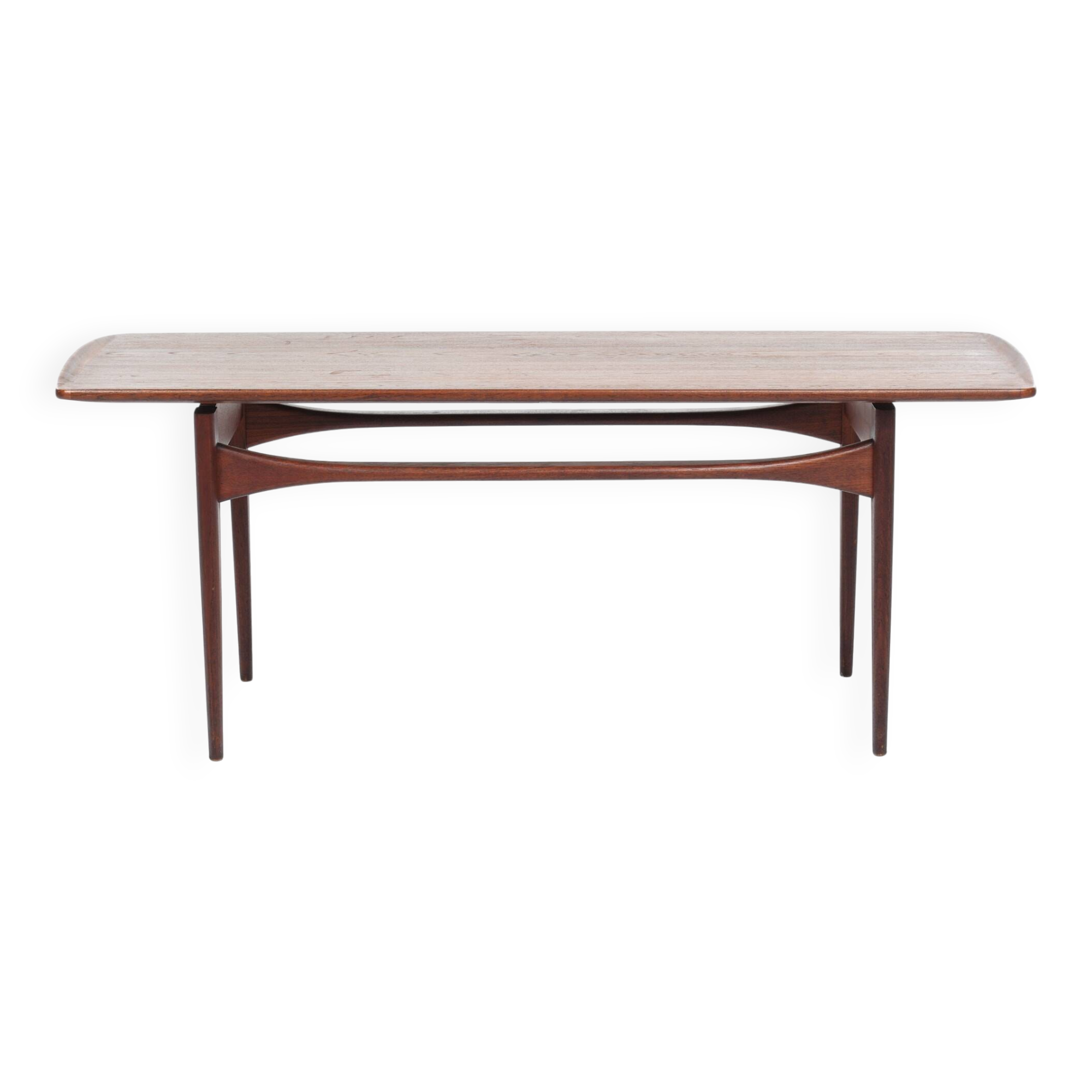 Tove Kindt-Larssen coffee table, vintage, solid teak, Denmark, 1960s.