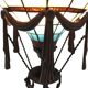 Lampe montgolfière de table en vitrail façon Tiffany