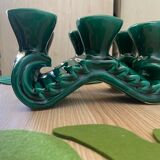 Pair of art deco candle holders