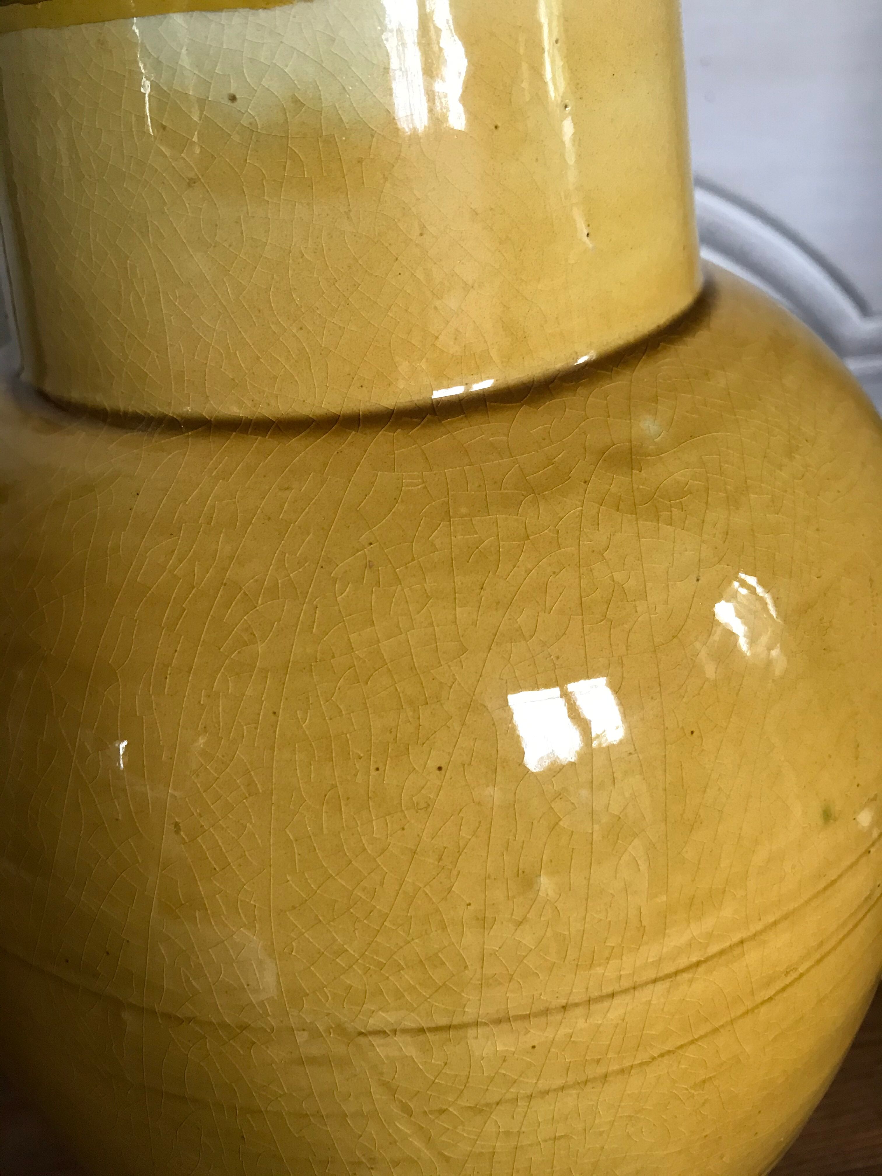 Vintage cracked ceramic lamp