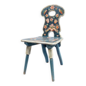 Chair with floral painting around 1900