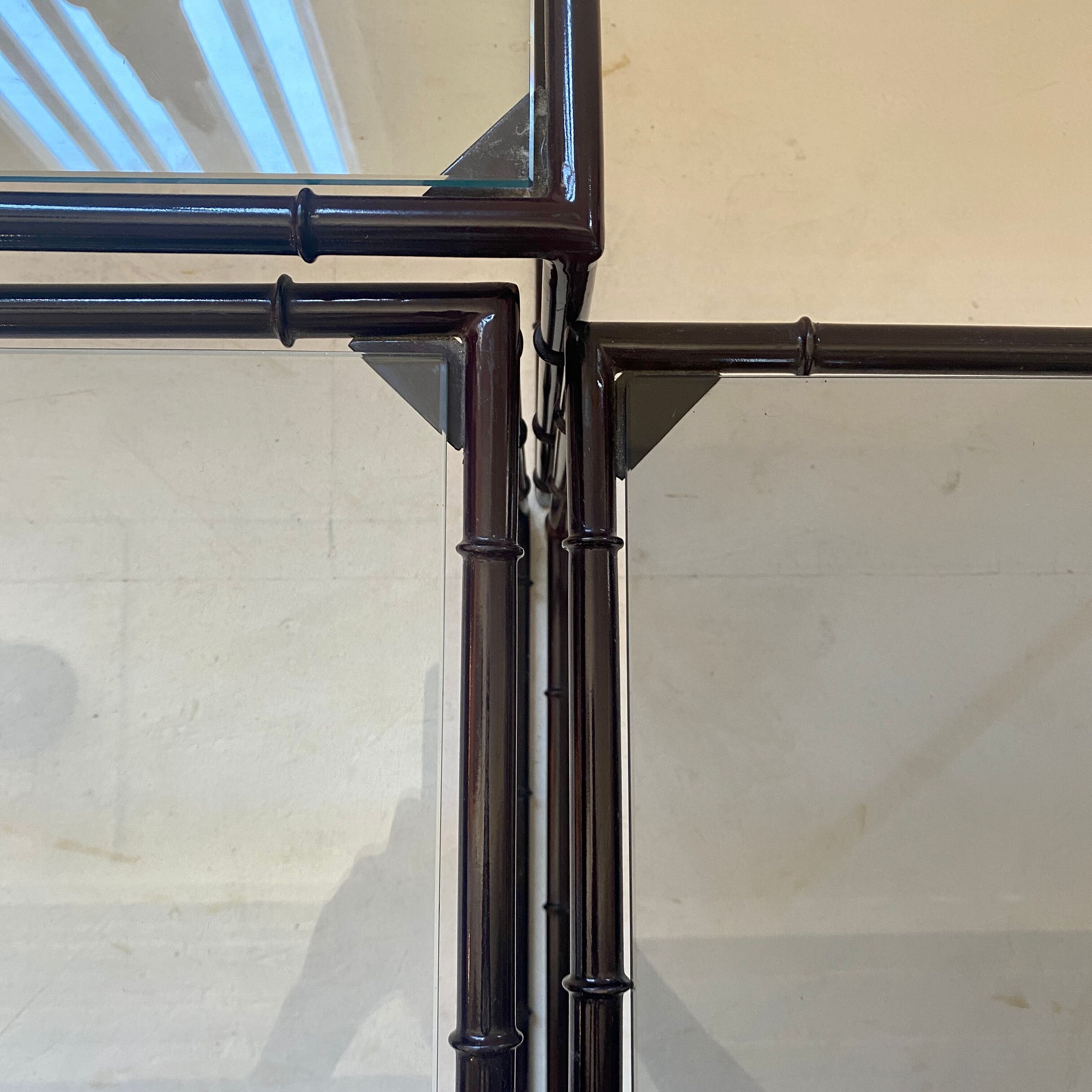 Trundle table 1970 metal bamboo way