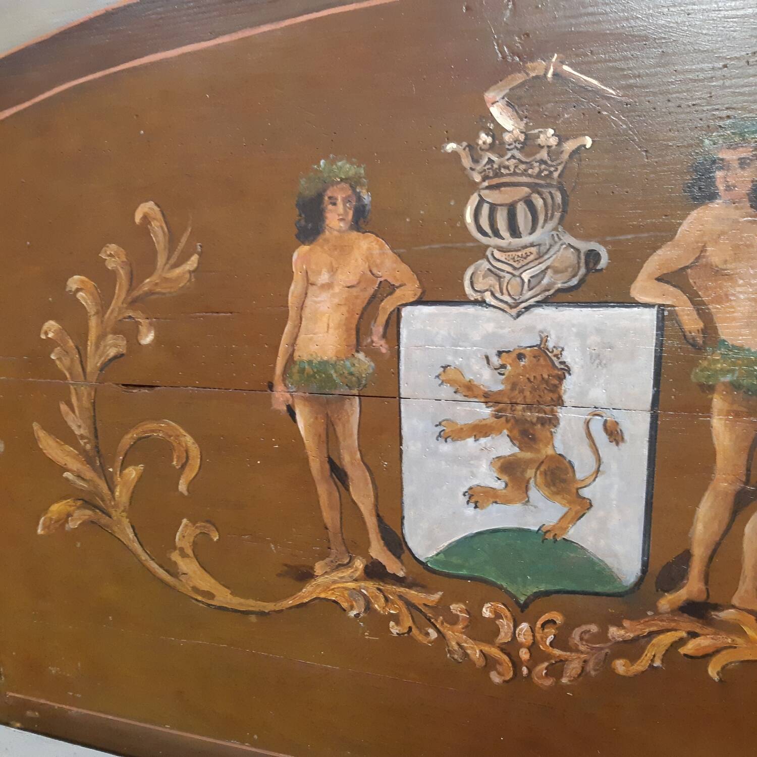 Grand coffre banquette peint 149X58