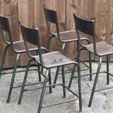 Set of 4 industrial style stools