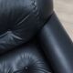 Pair of Mobil Girgi Sapporo armchairs black leather Italy 1970s