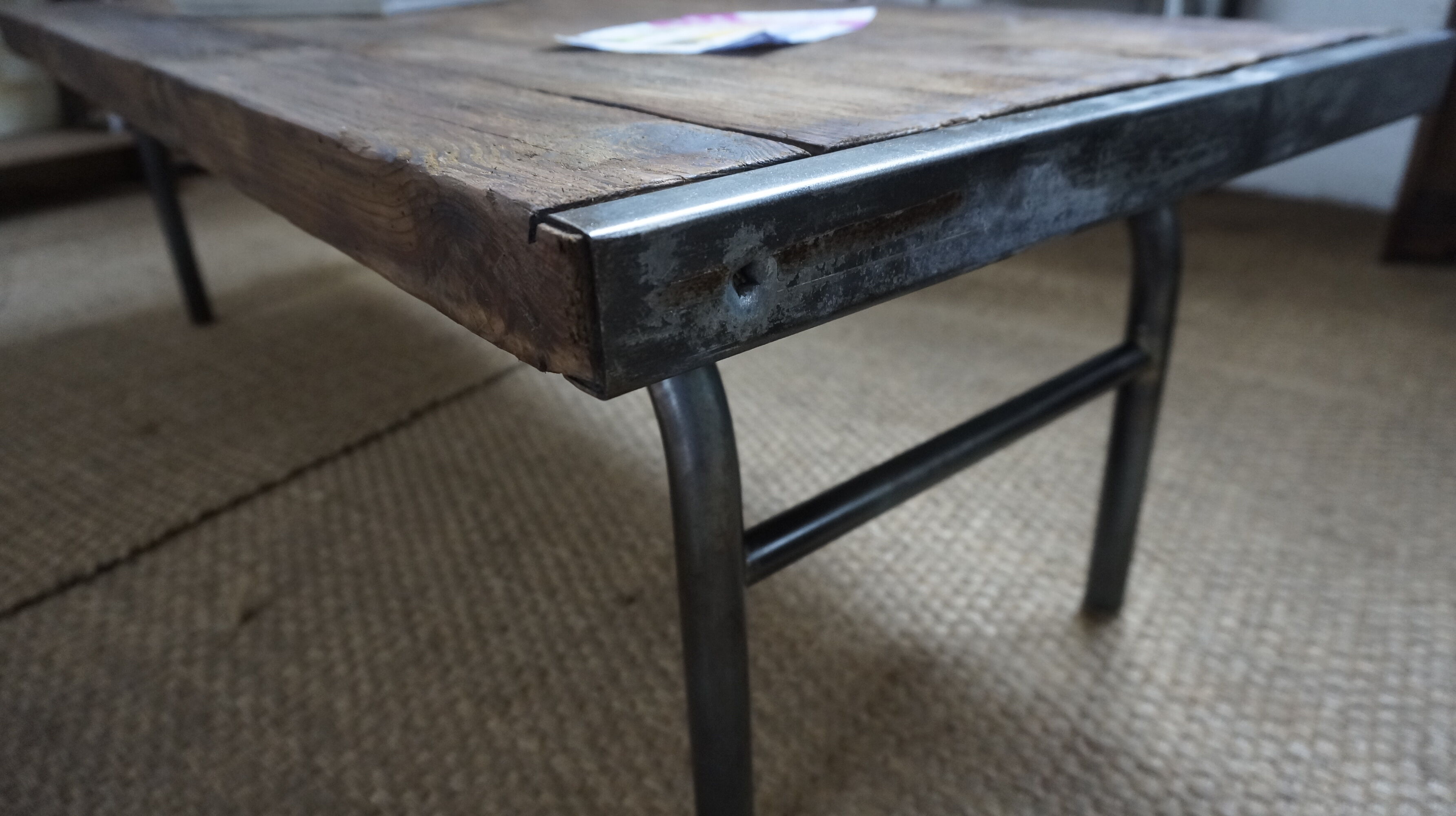 Industrial coffee table