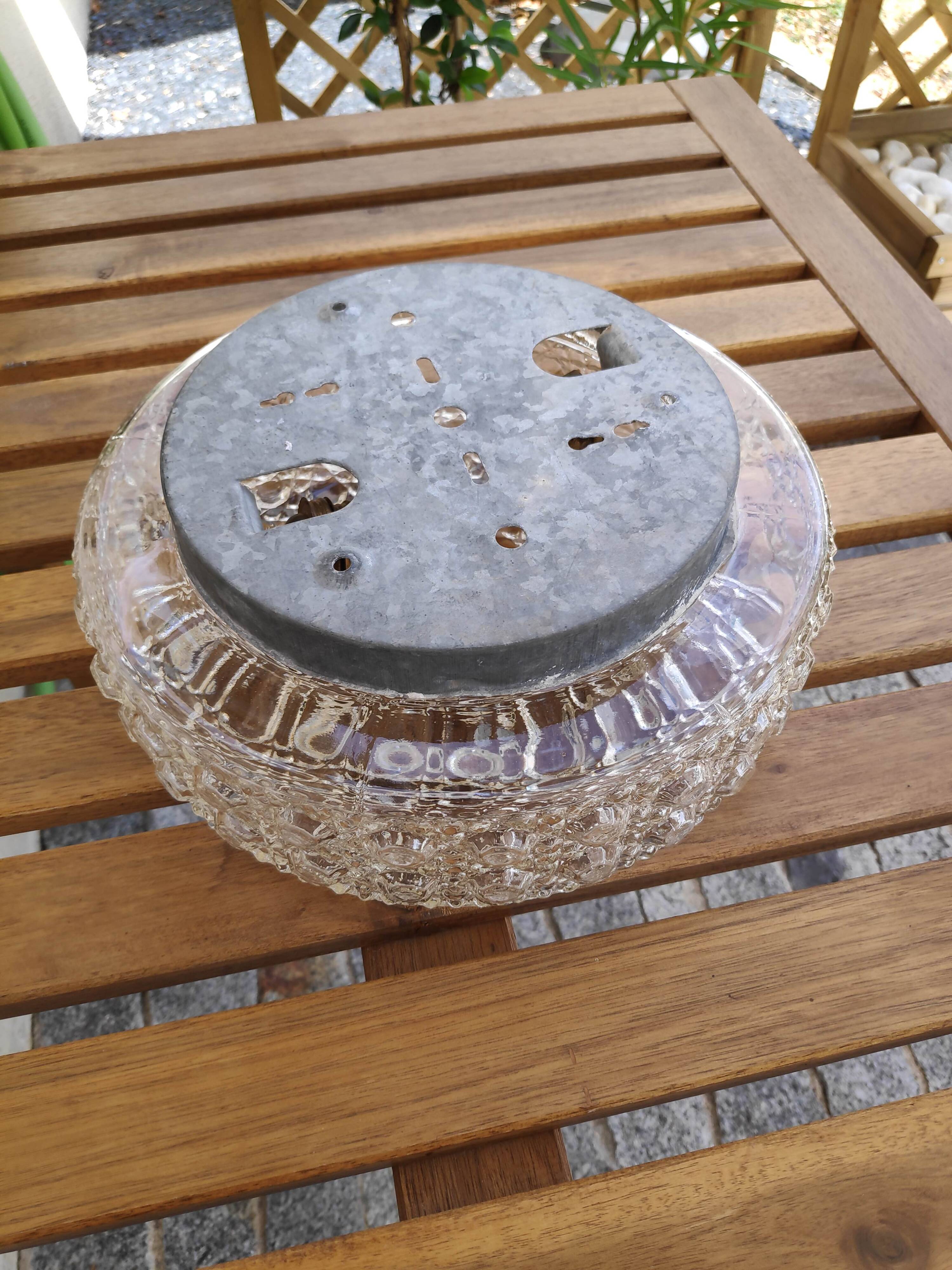 Grand plafonnier rond 2 ampoules (L-0266)