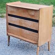 Vintage Gérard Guermonprez chest of drawers with 3 compass feet from the 50s