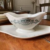 Old iron clay sauceboat