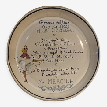 Vintage Montmartre plate