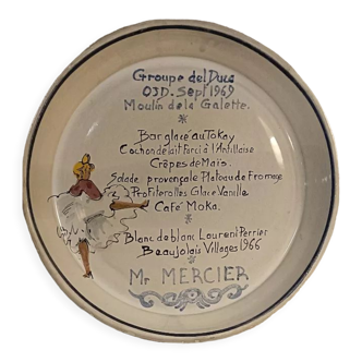 Vintage Montmartre plate