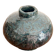 Glazed Engraved Bowl Vase with Geometric Flowers, Popular Art from the 50s