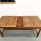 Large extendable farmhouse table in solid cherry wood - 1900s