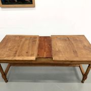 Grande table de ferme à rallonges en merisier massif - Années 1900