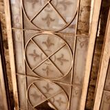 Set of 4 decorative carved glass windows from the 1900s