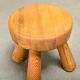 Ingvar Hildingsson Scandinavian solid Pine tripod Stool, Sweden 1970s