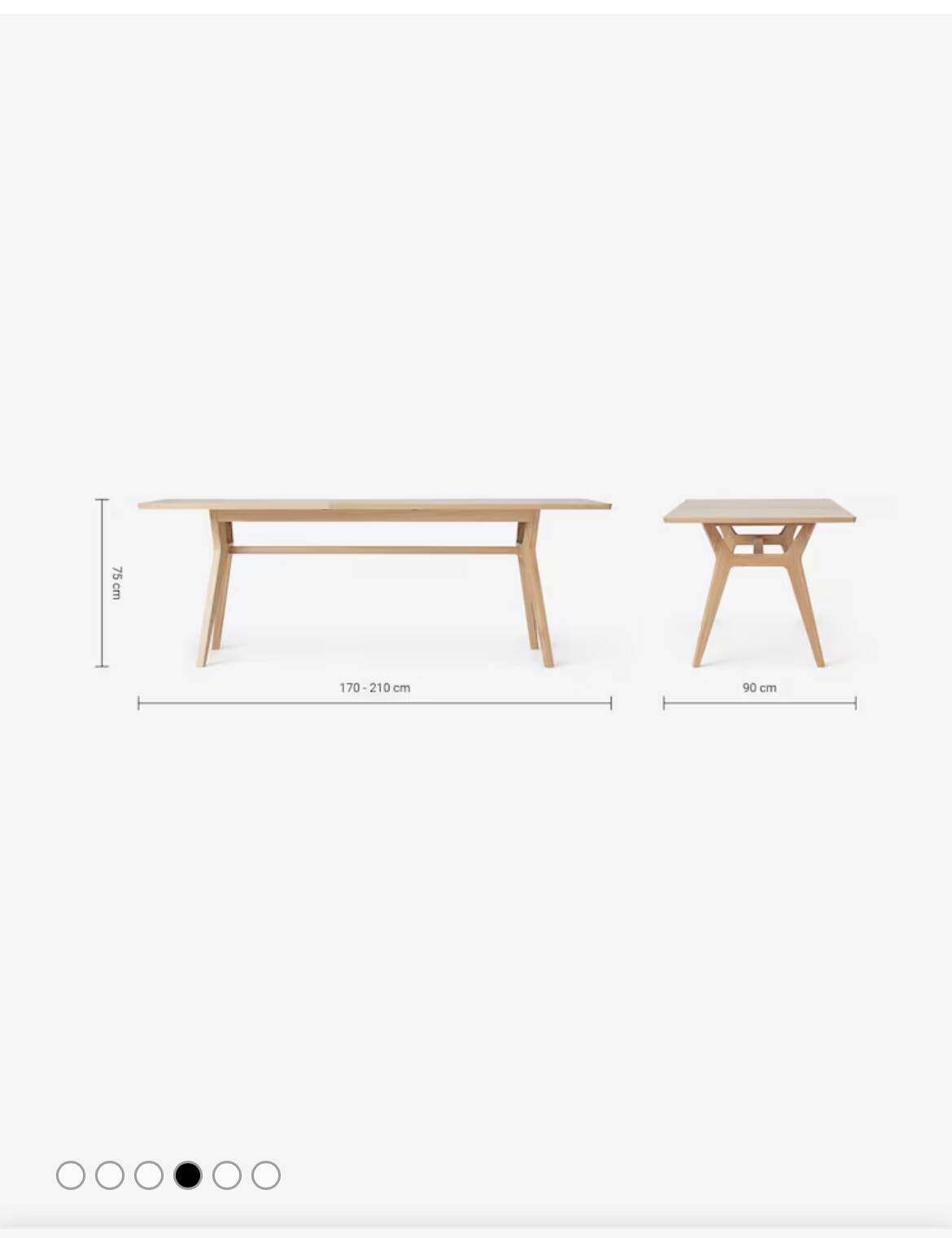 Extensible table Made.com model Jenson for 6 to 8 people.