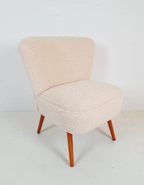 Cocktail chair club chair in teddy fabric