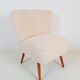 Cocktail chair club chair in teddy fabric