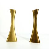 Pair of vintage brass candlesticks Ytterberg for Bca Eskilstuna, Sweden 1960s