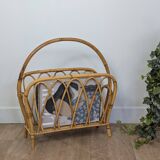 Rattan magazine rack