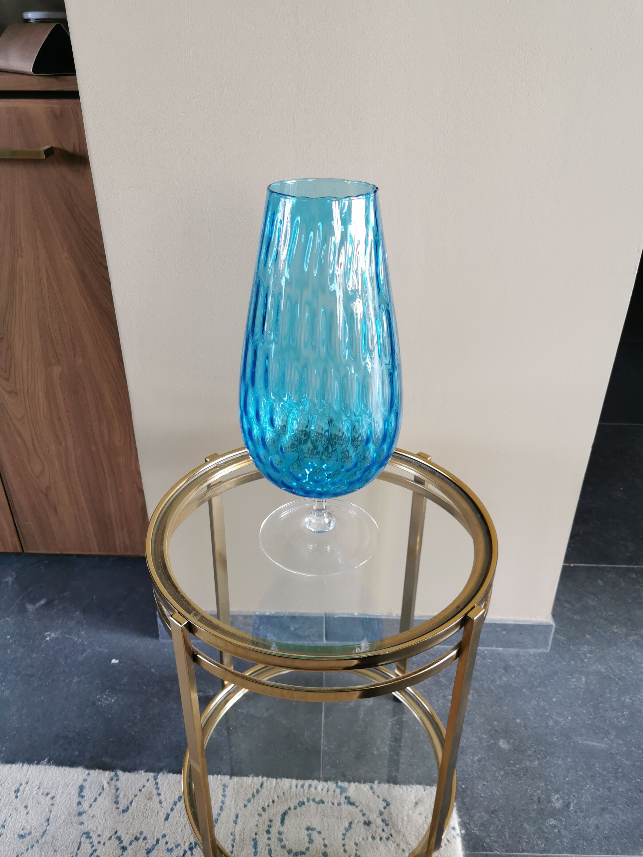 Light blue glass vintageform vase