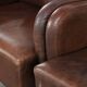 Set of 4 nicely finished dining chairs/side chairs with armrests made of cowhide leather