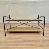 Modular metal and wood shelf design from the 1960s.