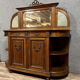 Sideboard in a row Louis XVI half-moon walnut around 1850