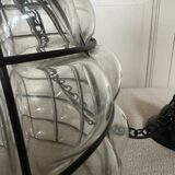 Glass and metal pendant light, Ulysses' garden