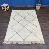 Tapis berbere beni ouarain à losanges creux