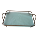 Glass and metal tray