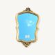 Small baroque gilded mirror 25x38cm Louis XVI style